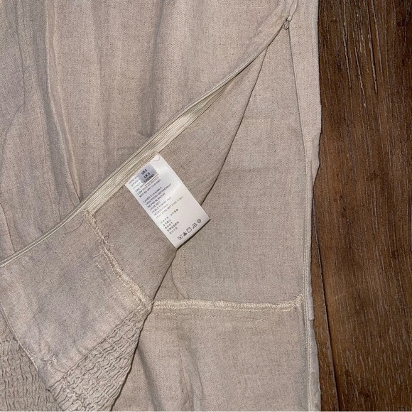 Urban Outfitters Linen Jumpsuit Women’s M Strapless Wide Leg Twist Front - Picture 10 of 12